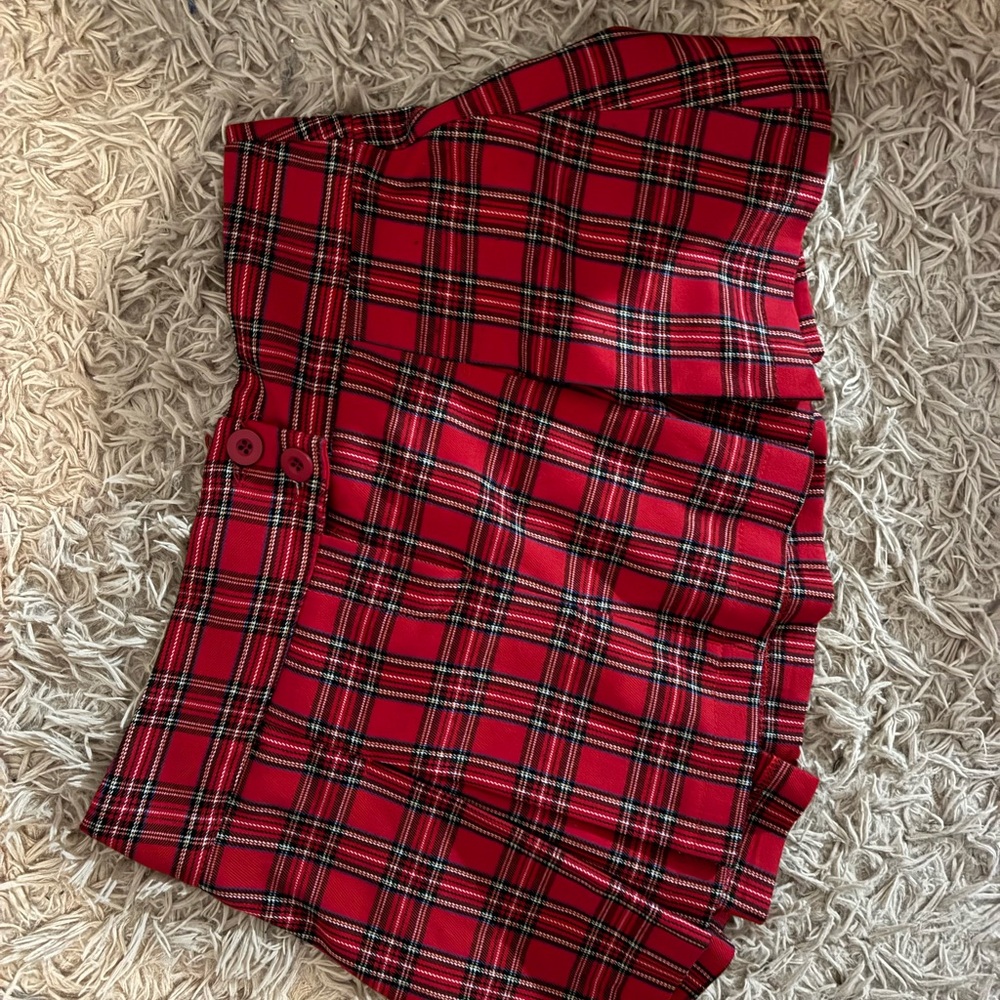 Red Plaid Womens skirt